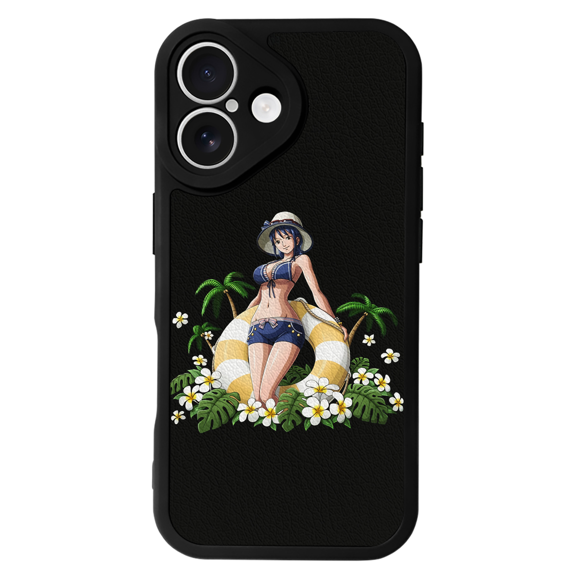 （画像用） ワンピース ニコ・ロビン ONE PIECE Nico Robin 【iPhone 16シリーズ対応】シリコンスマホケース（レザー調） 材質：シリコン